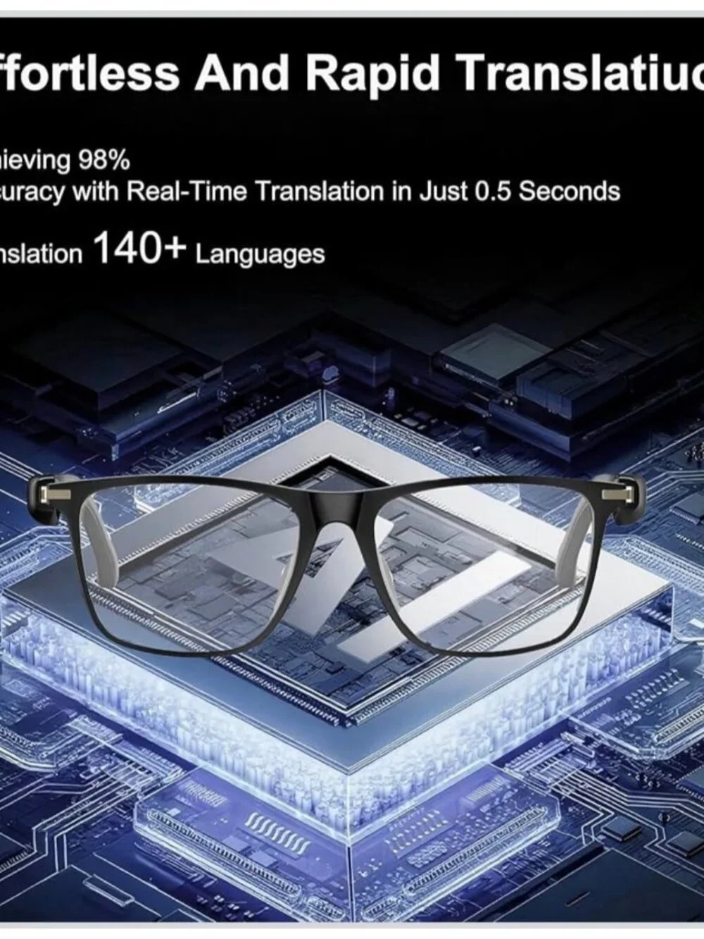 AI Smart Bluetooth Translator Glasses